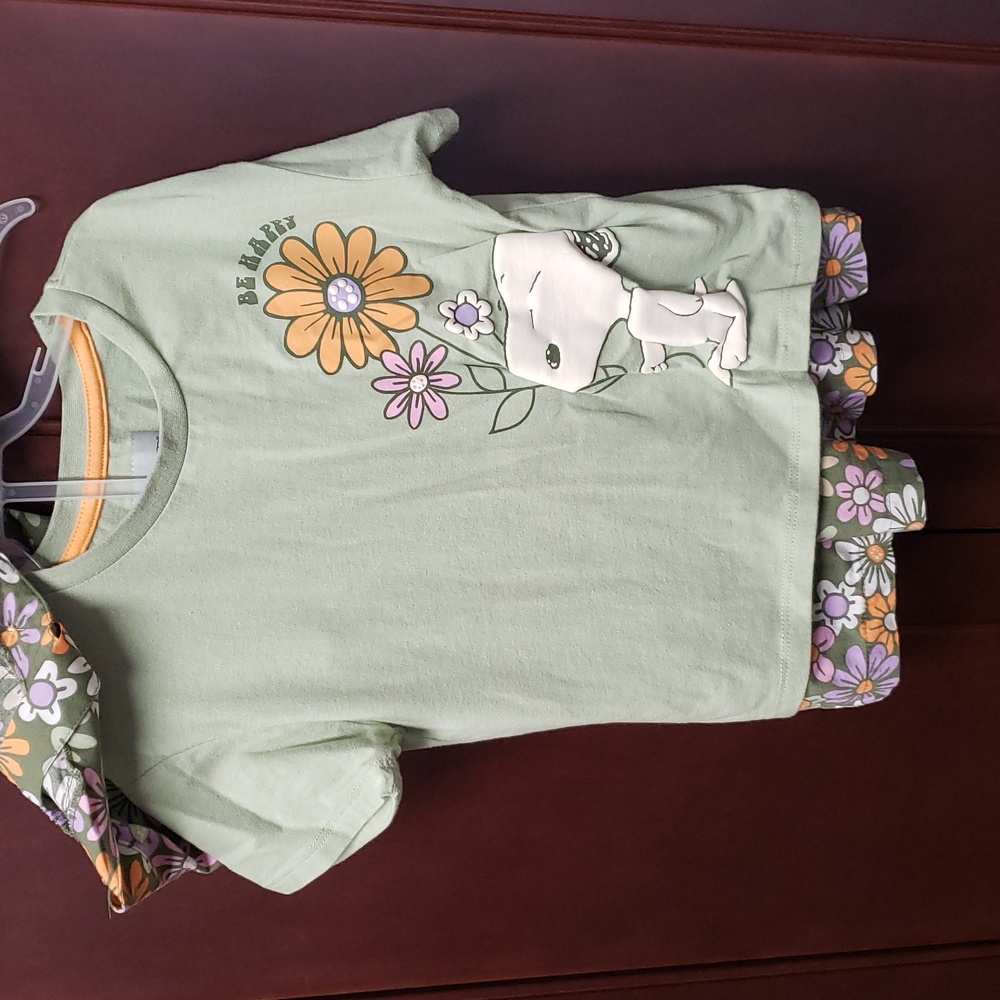 3Pc Peanuts Halter Top, T-Shirt & Skirt Set Size 5T
